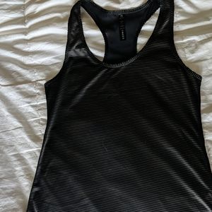 90 degree, black racer back tank, large